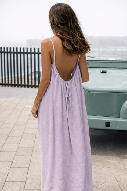 Vestido largo sin espalda