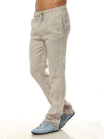 Pantalón Casual Holgado de Lino 100% Hombre