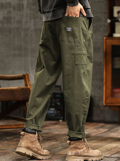 Pantalón Cargo Utilitario Estilo Vintage Hombre