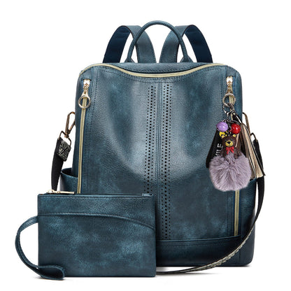 Mochila convertible 2 en 1 de cuero de lujo con estuche gratis