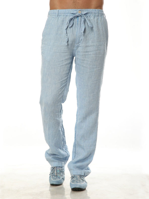 Pantalón Casual Holgado de Lino 100% Hombre