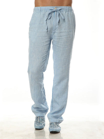 Pantalón Casual Holgado de Lino 100% Hombre