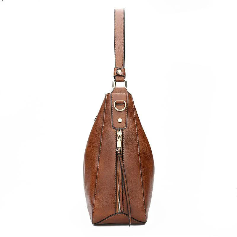 Bolso Hobo de Cuero Antirrobo + Cartera de Bolsillo GRATIS