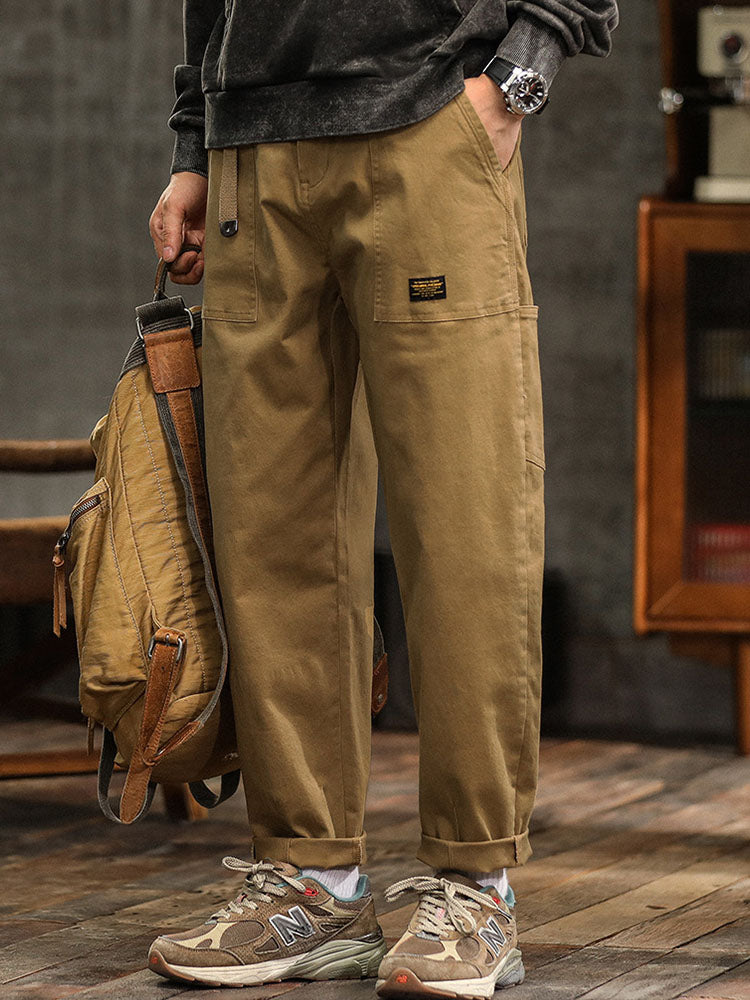Pantalón Cargo Utilitario Estilo Vintage Hombre