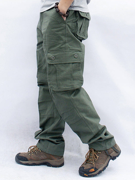 Pantalón Cargo Recto 6 Bolsillos Hombre