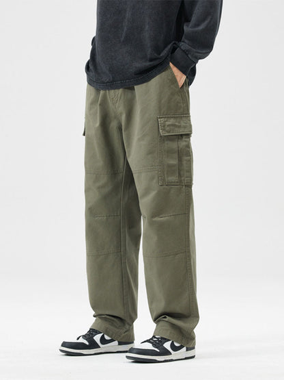Pantalón Cargo Holgado de Algodón Hombre