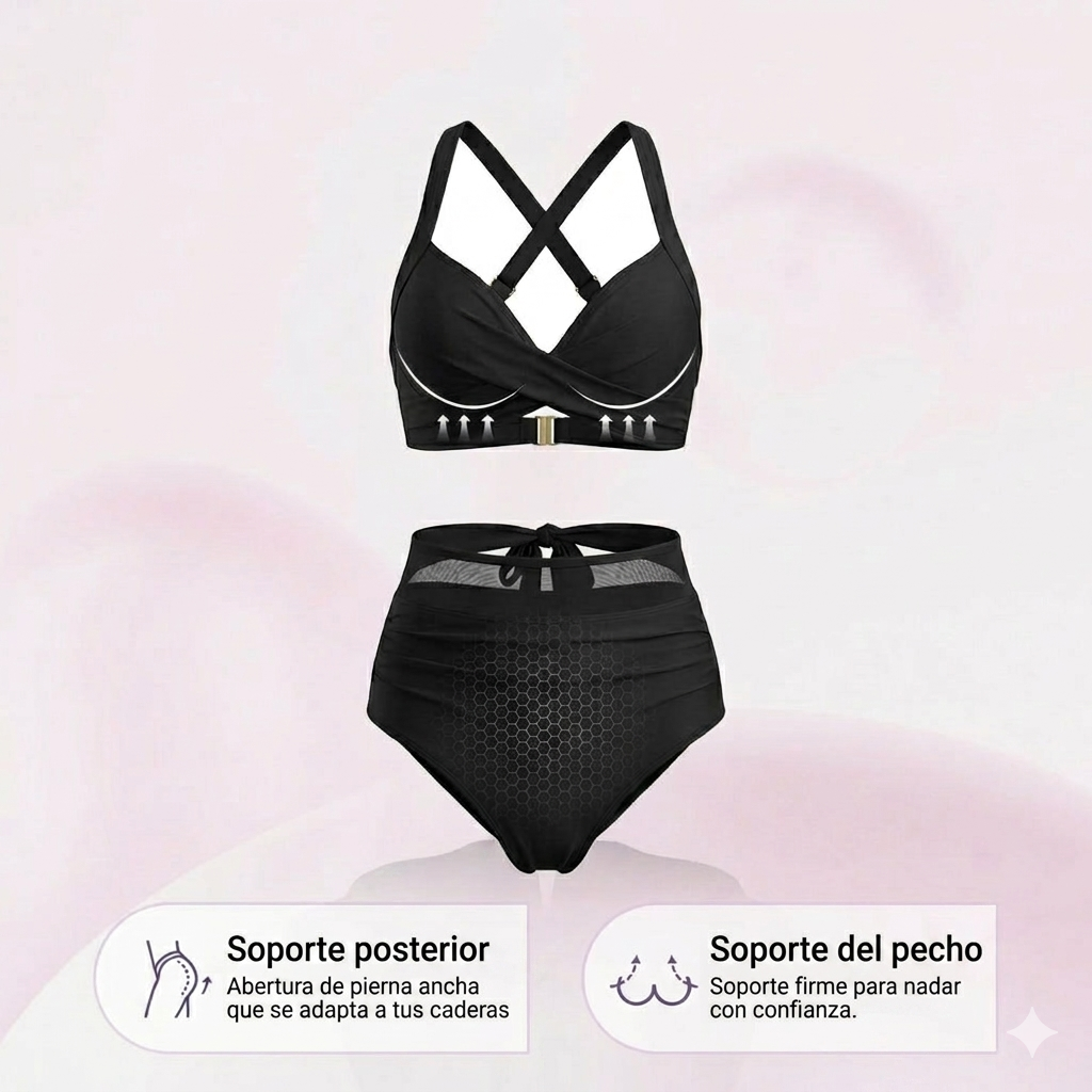 Sabine™ | Bikini 2 en 1 Talle Alto Control Abdomen