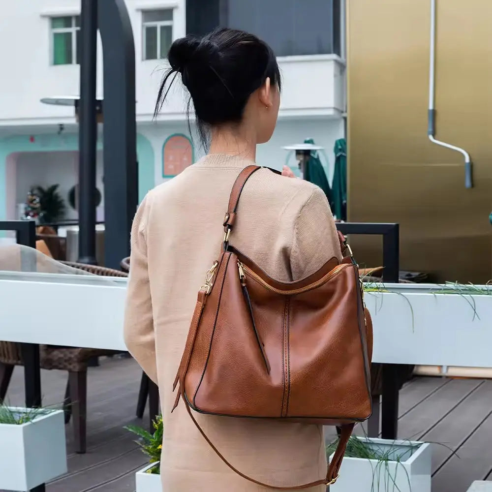 Conjunto de 3 bolsos hobo de cuero