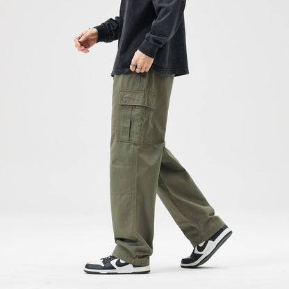 Pantalón Cargo Holgado de Algodón Hombre