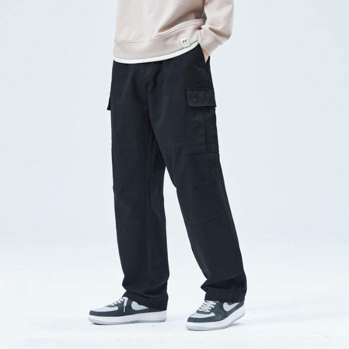 Pantalón Cargo Holgado de Algodón Hombre