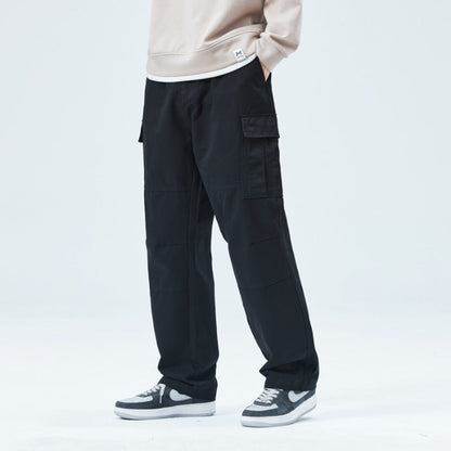 Pantalón Cargo Holgado de Algodón Hombre
