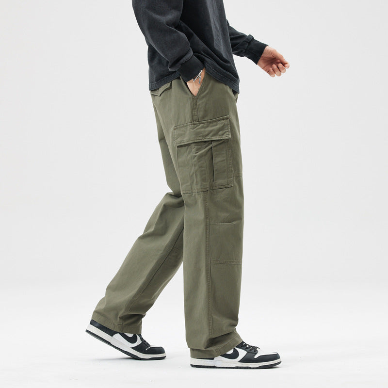 Pantalón Cargo Holgado de Algodón Hombre