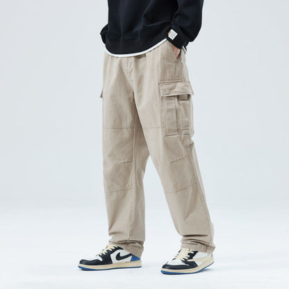 Pantalón Cargo Holgado de Algodón Hombre