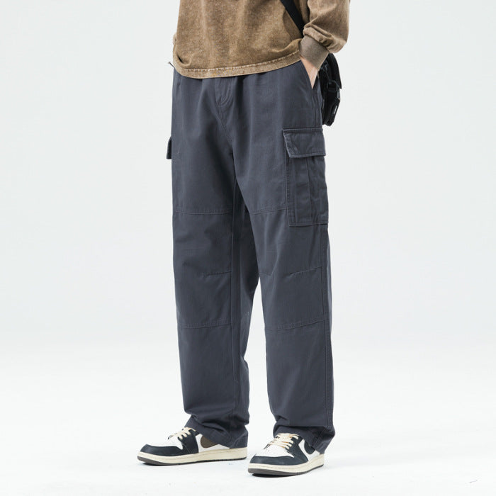 Pantalón Cargo Holgado de Algodón Hombre