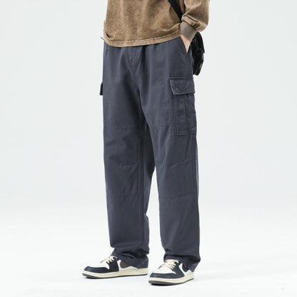Pantalón Cargo Holgado de Algodón Hombre