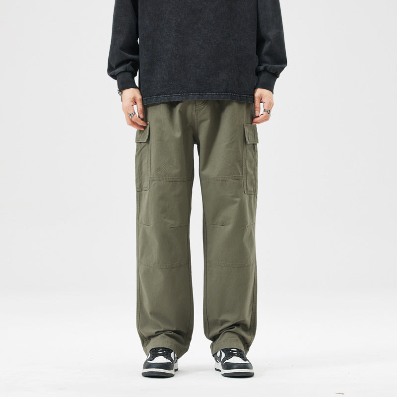 Pantalón Cargo Holgado de Algodón Hombre