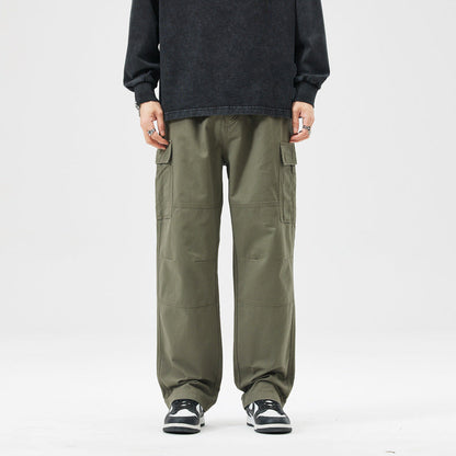 Pantalón Cargo Holgado de Algodón Hombre