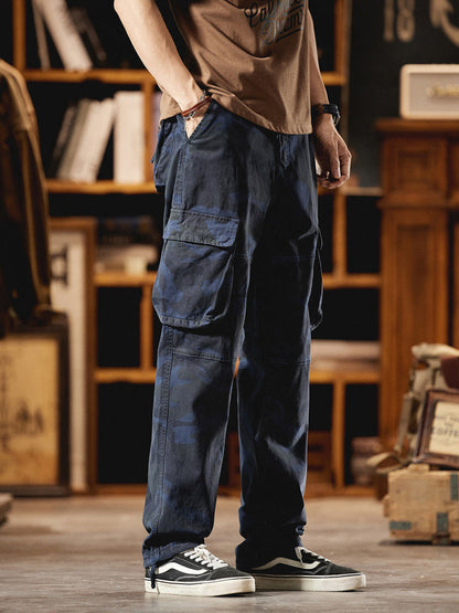 Pantalón Cargo Camuflaje Americano Estilo Vintage Hombre