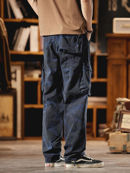 Pantalón Cargo Camuflaje Americano Estilo Vintage Hombre