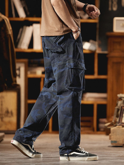 Pantalón Cargo Camuflaje Americano Estilo Vintage Hombre