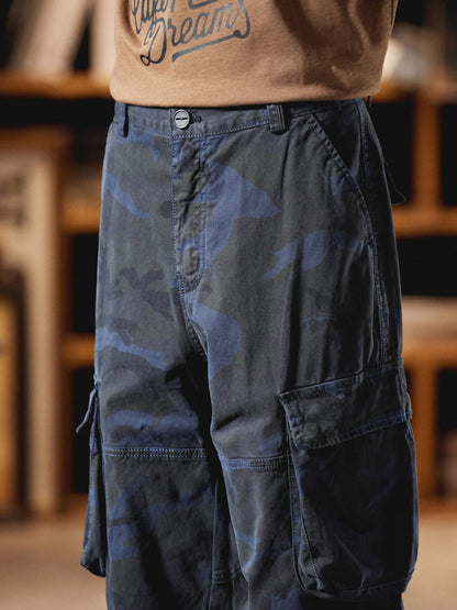 Pantalón Cargo Camuflaje Americano Estilo Vintage Hombre