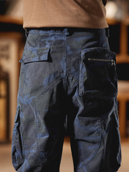 Pantalón Cargo Camuflaje Americano Estilo Vintage Hombre