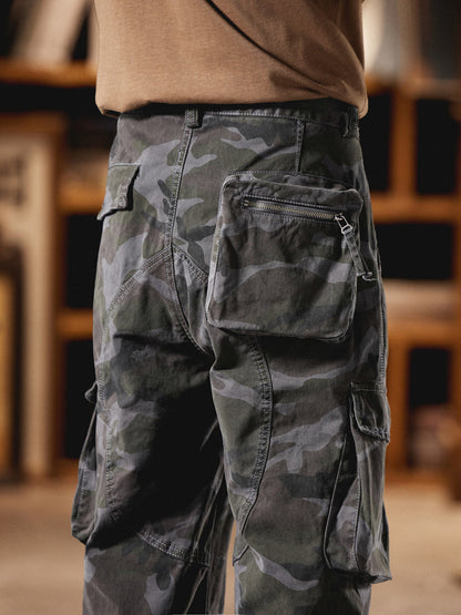 Pantalón Cargo Camuflaje Americano Estilo Vintage Hombre
