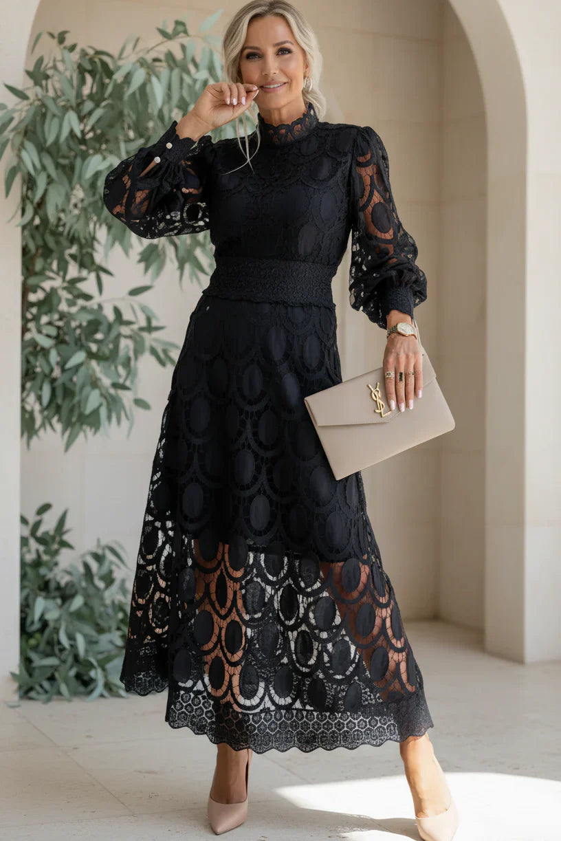 VALENTINA – VESTIDO MIDI DE ENCAJE