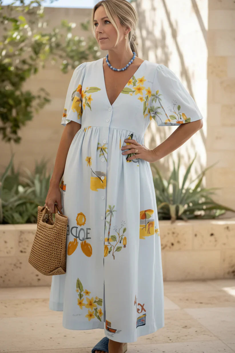 MAEVE – VESTIDO MIDI BRISA DE JARDÍN