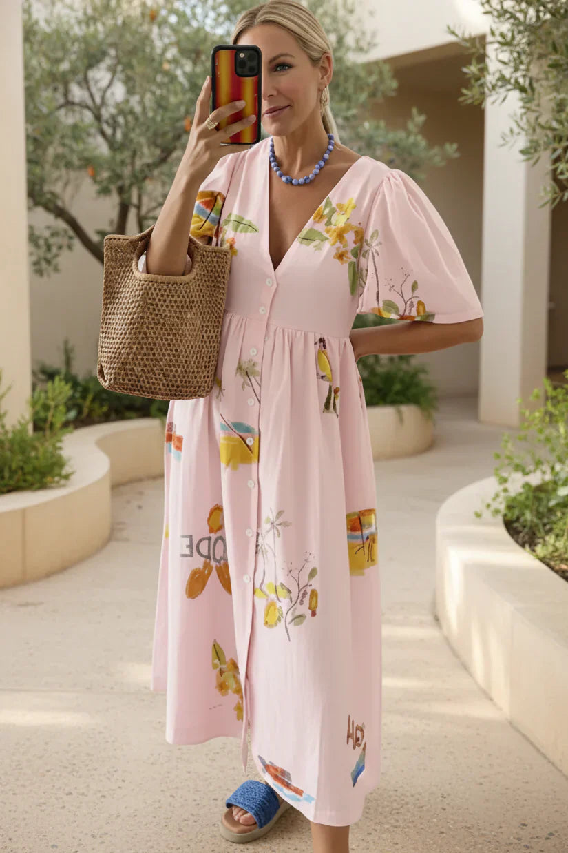 MAEVE – VESTIDO MIDI BRISA DE JARDÍN