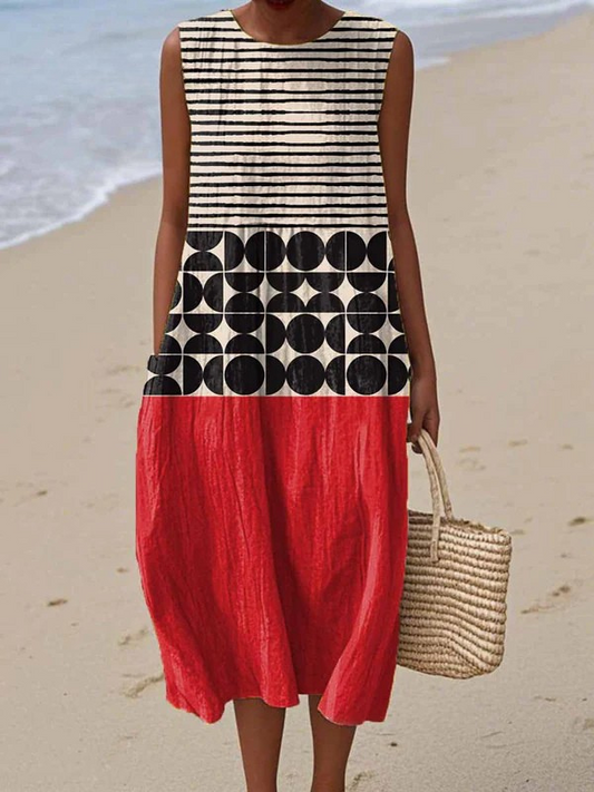 Vestido midi Jane™ Colorblock