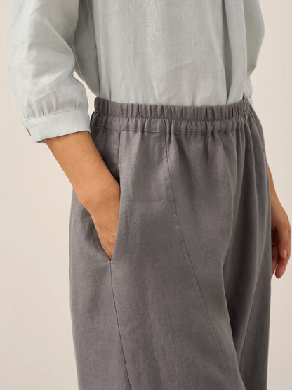 Pantalón tobillero clásico 100% lino ZOE