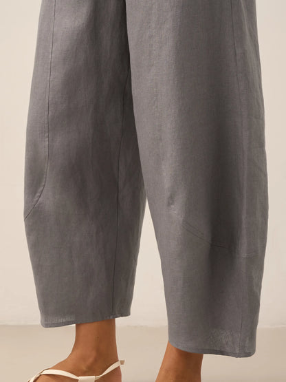 Pantalón tobillero clásico 100% lino ZOE