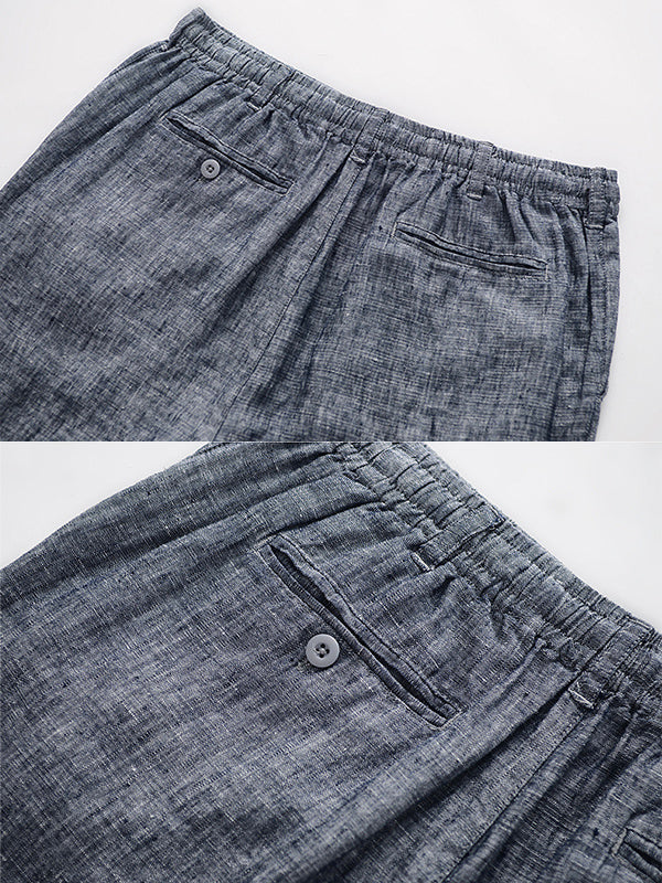 Pantalón de Lino 100% con Cordón Hombre