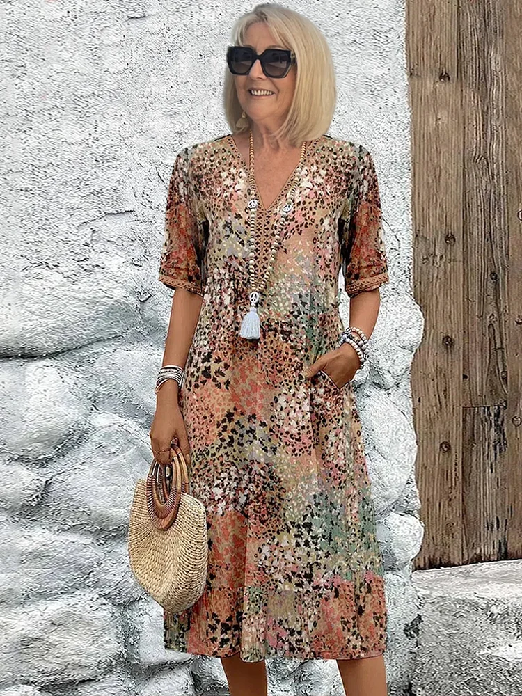 VERÓNICA | VESTIDO MIDI VIBRANTE
