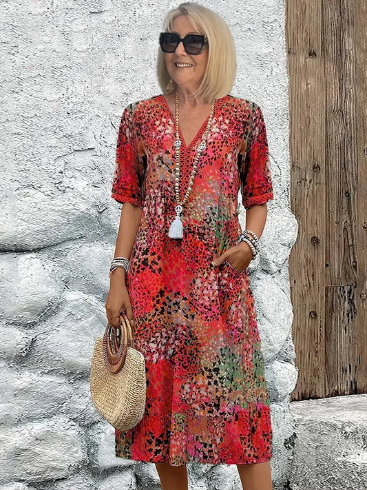VERÓNICA | VESTIDO MIDI VIBRANTE